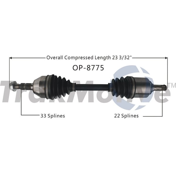 Surtrack Axle Cv Axle Shaft, Op-8775 OP-8775 - main